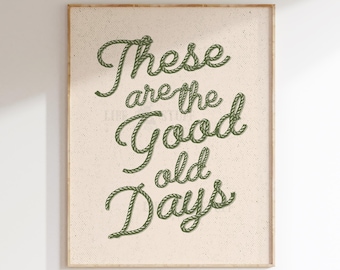 These Good Old Days Wild West Print Vintage Minimalist Cowboy Quote Western Apartment
