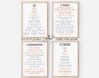 Christian Kids Sunday School Classroom Decor Biblical Affirmations Church Ministry Nursery Decor Bible Theme