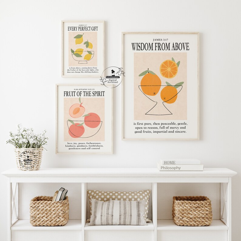 Set of 3 Kitchen Prints Modern Farmhouse Kitchen Wall Art Etsy