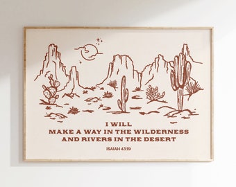 1 Corinthians Love Bible Verse Western Desert Wall Art Modern Christian ...