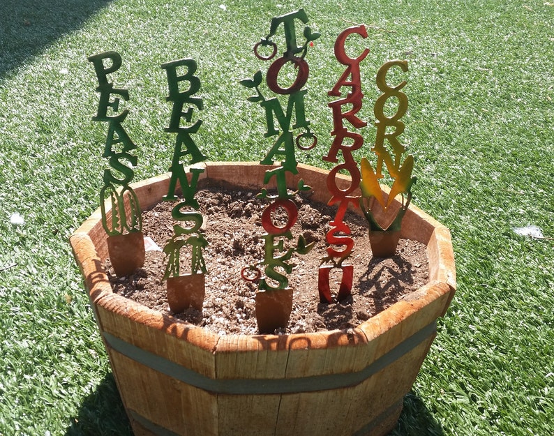 Garden Stakes Metal Home Decoration Indoor Outdoor Yard Signs Etsy