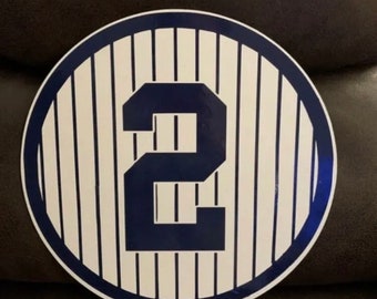 Derek Jeter Retired Number #2 Vinyl Decal New York Yankees!