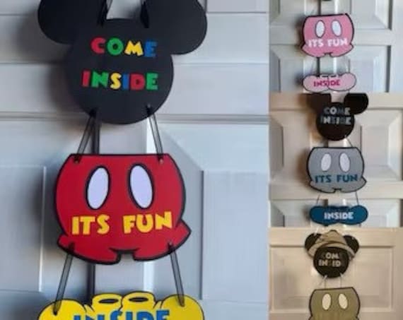 Handmade come Inside Its Fun Inside' Door Sign for - Etsy