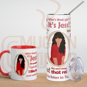 Jessica Day Mug and Tumbler Combo, New Girl, TV Show, Stainless Steel Water Bottle, Coffee Mug