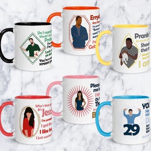 Any Two New Girl Mugs, Jessica Day, Nick Miller, Schmidt, Winston Bishop, Cece Parekh, Coach, Quotes, Mug Set