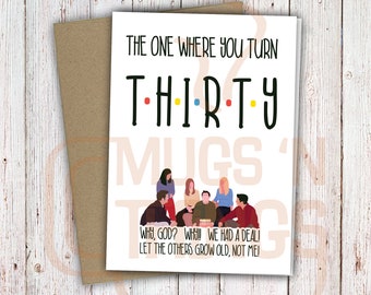 Friends 30th Birthday Card, Joey Tribbiani, TV Show, Digital Download