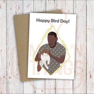 Happy Bird Day, Winston Bischof Geburtstagskarte, Neues Mädchen, TV-Serie, digitaler Download