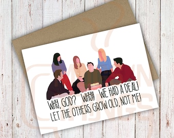 Friends Birthday Card, Why God Why, Joey Tribbiani, TV Show, Digital Download