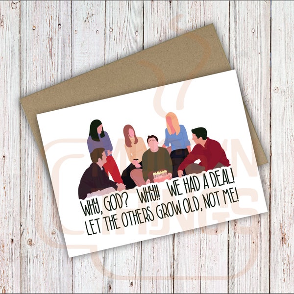 Tarjeta de cumpleaños de amigos, Por qué Dios por qué, Joey Tribbiani, programa de televisión, descarga digital