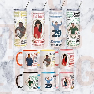 Any 1 Mug & 1 Tumbler New Girl Set, Jessica Day, Nick Miller, Schmidt, Winston Bishop, Cece Parekh, Coach, Quotes, Mug and Water Tumbler Set