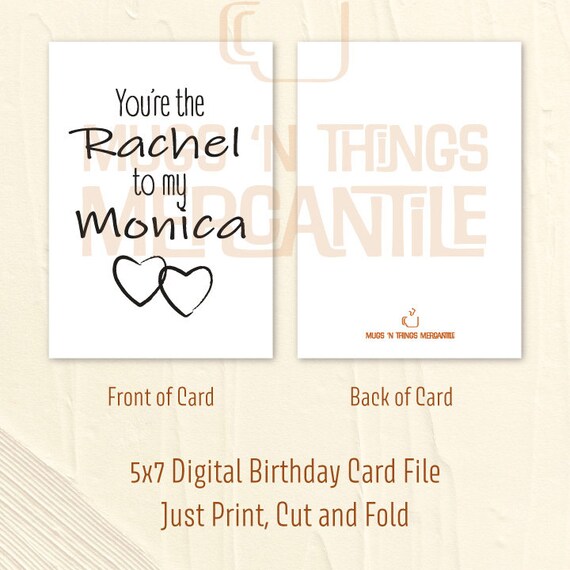 thumbnail image 2 of Personalized Friends TV Show Gift - 'You're The Rachel To My Monica' Wooden Plaque For Best Friend 2 of 4