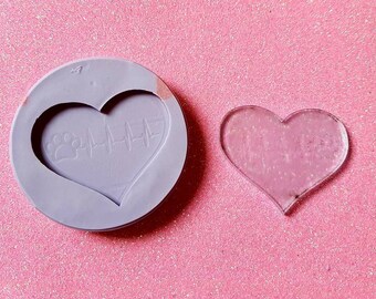 Mold/mold heart with beat and paw