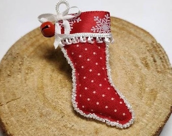 Miniature Stocking-Handmade Miniature Stocking-Dollhouse Miniatures-Christmas-OOAK