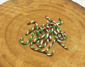 20 Pack of Miniature Handmade Candy Canes-Handmade Miniature Candy Canes-Dollhouse Miniatures-Christmas-OOAK