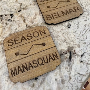 Beach Badge Coaster, Beach Tag, NJ Beach Badge Coaster Set