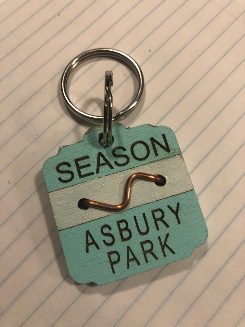 NJ Beach Badge Keychain, Enter desired town in Buyers Comments during checkout image 3