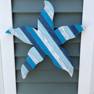 Starfish, Reclaimed Wood Rustic Coastal Decor, Beach House