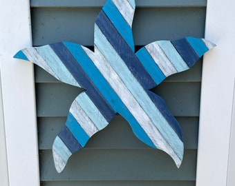 Starfish, Reclaimed Wood Rustic Coastal Decor, Beach House