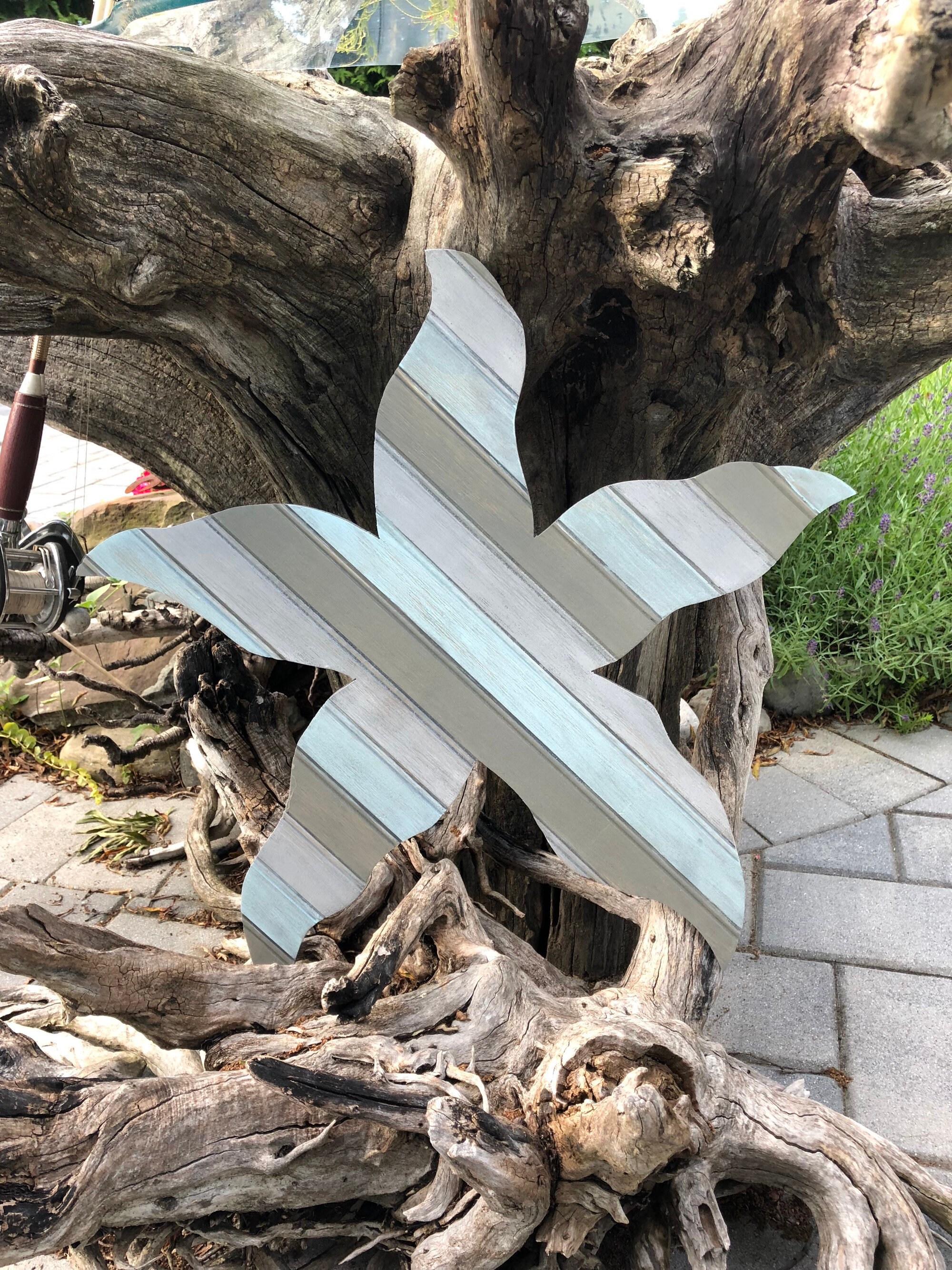 Starfish Wall Art Reclaimed Wood Rustic Coastal Decor Beach House, Bead ...