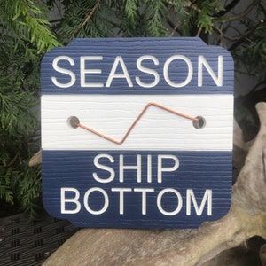 Custom New Jersey Beach Badge Sign: Handcrafted Coastal Wall Decor