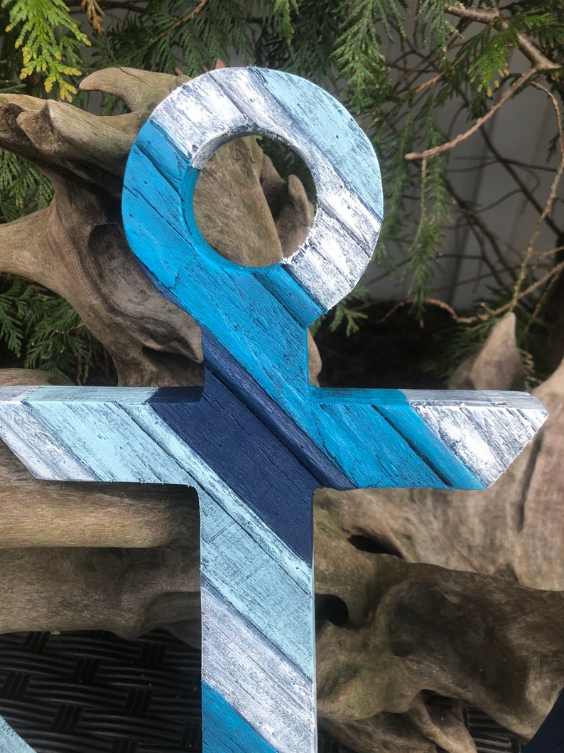 Anchor Wall Art Rustic Coastal Decor Reclaimed Wood Nautical Etsy