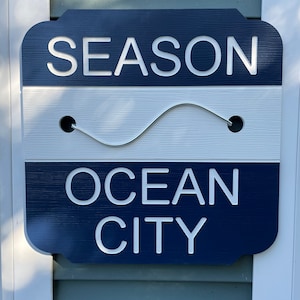 Beach Badge Wall Sign, Large 23” New Jersey Beach Badge (Choose your town choice by entering it in “Buyers Comments” during checkout.)