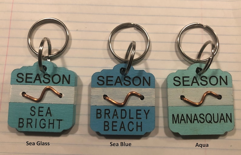 NJ Beach Badge Keychain, Enter desired town in Buyers Comments during checkout image 6