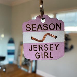 Jersey Girl Beach Badge Keychain
