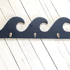 Wave Towel Rack, Coat Rack, Outdoor shower decor,  Shabby Chic Decor, Surf Decor, home & and living