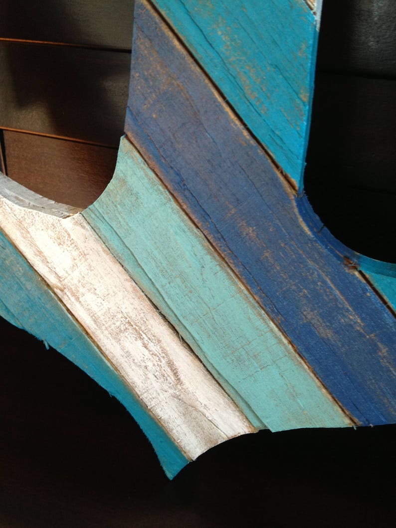 Anchor Wall Art Rustic Coastal Decor Reclaimed Wood Nautical Etsy