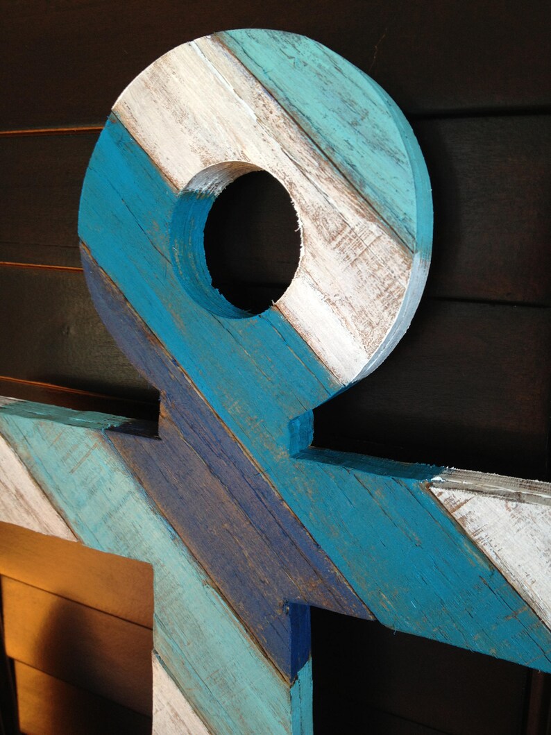 Anchor Wall Art Rustic Coastal Decor Reclaimed Wood Nautical Etsy