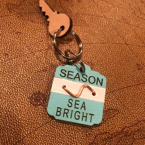 NJ Beach Badge Keychain, Enter desired town in Buyers Comments during checkout image 2