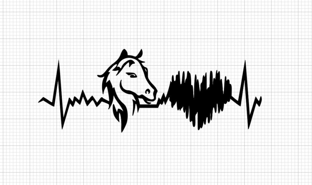 Horse Heart Beat Vinyl Decal Sticker Car Decal Laptop Decal Etsy