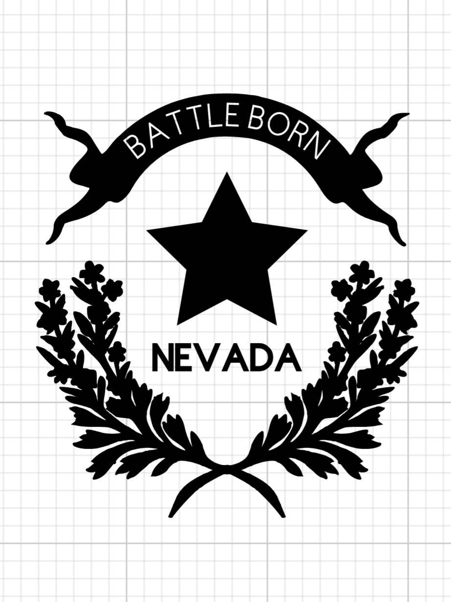 Decal nevada nacido en batalla Etsy