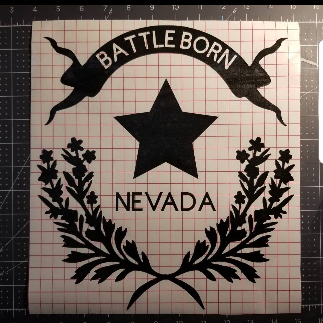 Battle Born Nevada Decal Etsy