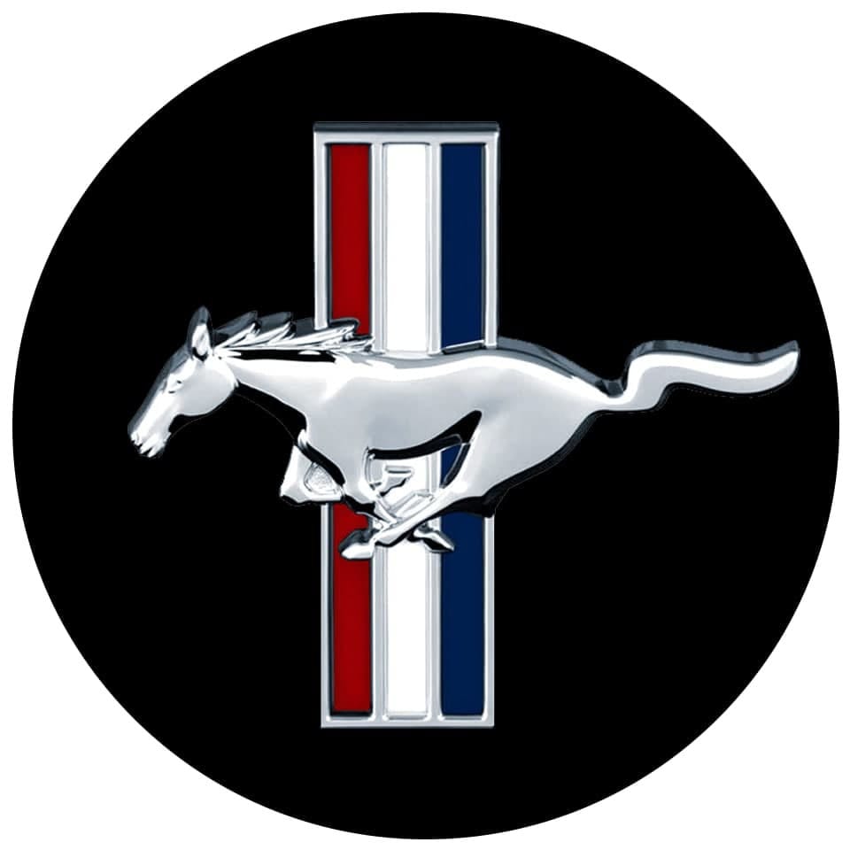 Schutzabdeckung für Ford Mustang 6 Indoor schwarz mit Tri-Bar Pony
