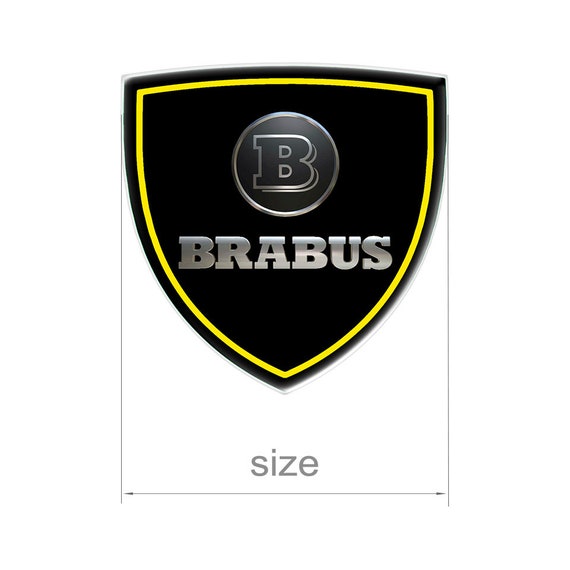 Badge Emblem Silicone Logo Brabus Self-adhesive Domed Sticker Badge for  Laptop, Phone, Glass, Car Interior, Iphone, Ipod, Monitor, Door 