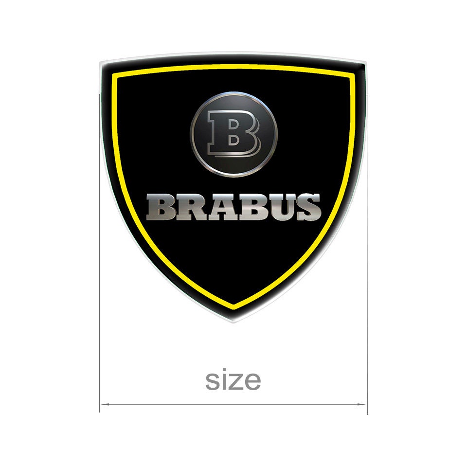 Badge Emblem Silicone Logo Brabus Self-adhesive Domed Sticker