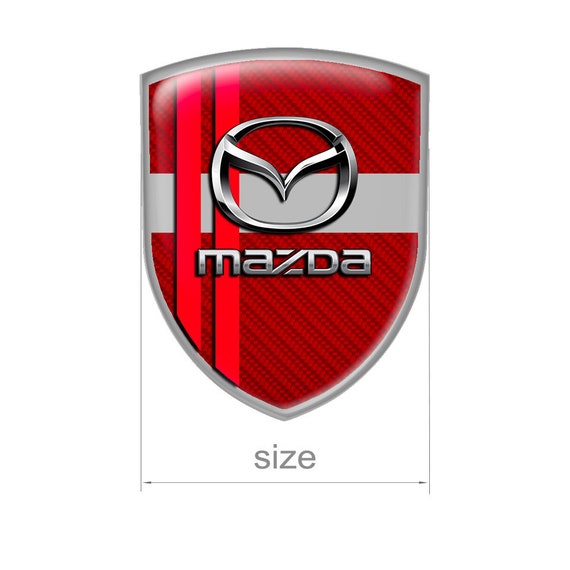 Distintivo emblema logo in silicone Mazda distintivo adesivo a cupola  autoadesivo per laptop, telefono, vetro, interni auto, Iphone, iPOD,  monitor, porta -  Italia