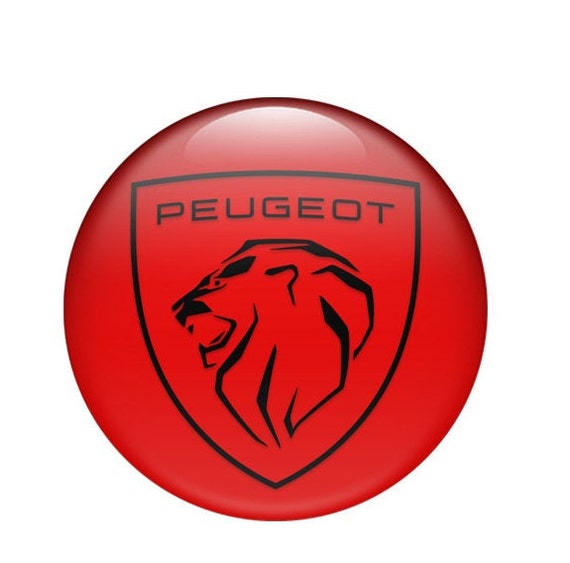 PEUGEOT Logo Set 4 x 30-120mm Silikon Embleme für Wheel Center