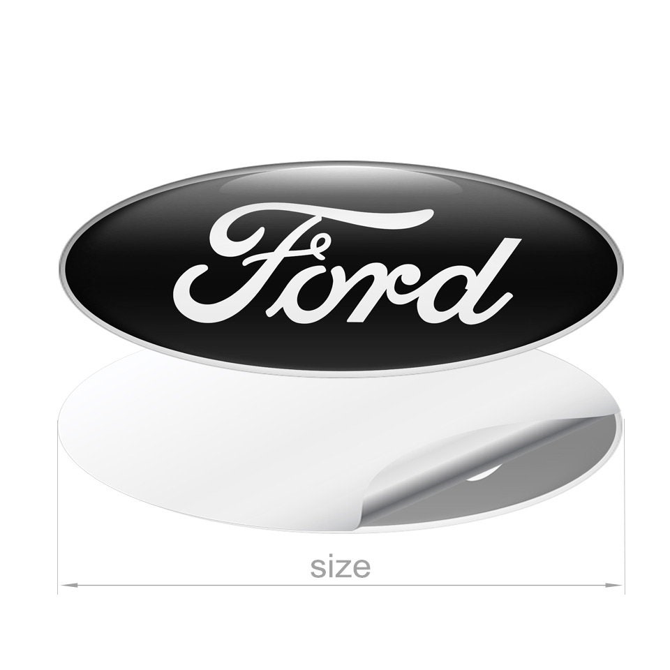 Lenkrad FORD Logo GEL Badges Schwarz / Silber 58x22mm in Bayern