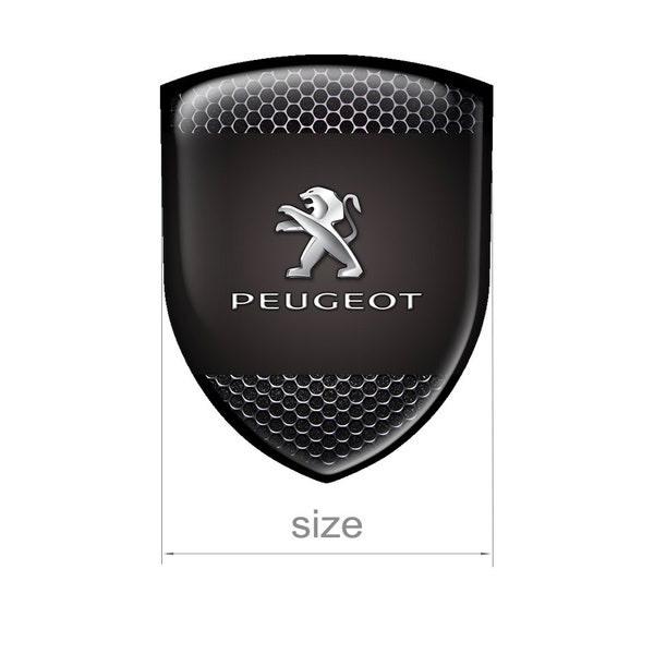 Badge emblème silicone logo Peugeot Sport sticker bombé autocollant Shield pour Laptop, Phone, glass, car interior, Iphone, iPOD, Monitor