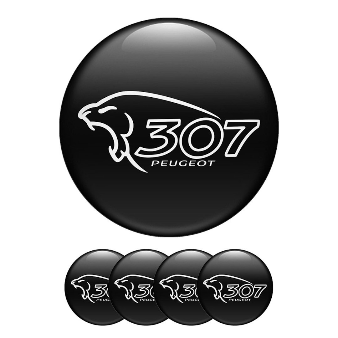 Peugeot 307 Logo Set 4x30-120mm Silicone Sticker for Wheel - Etsy