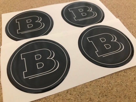 3D Print All sizes Brabus Decal Sticker for Laptop,Tablet, Phone, Rims -  Wheel Caps - Wheel Center Hub Domed Logo