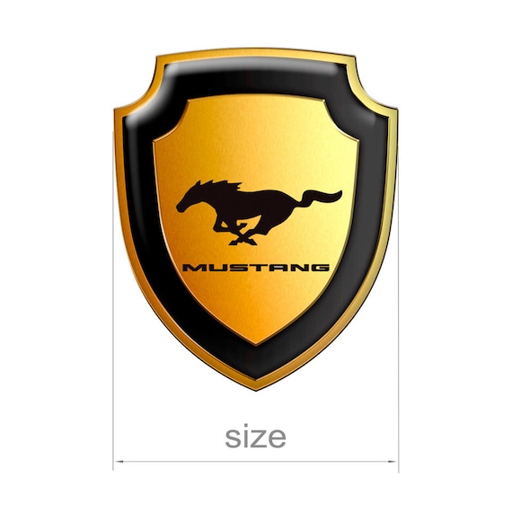 Badge Emblem Silicone Logo Mustang Self-adhesive Domed Sticker