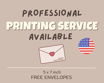 USA Print My Invitation Printing Service Print Thank You Cards Baby Bridal Shower Wedding Birthday Party Events Envelope Request