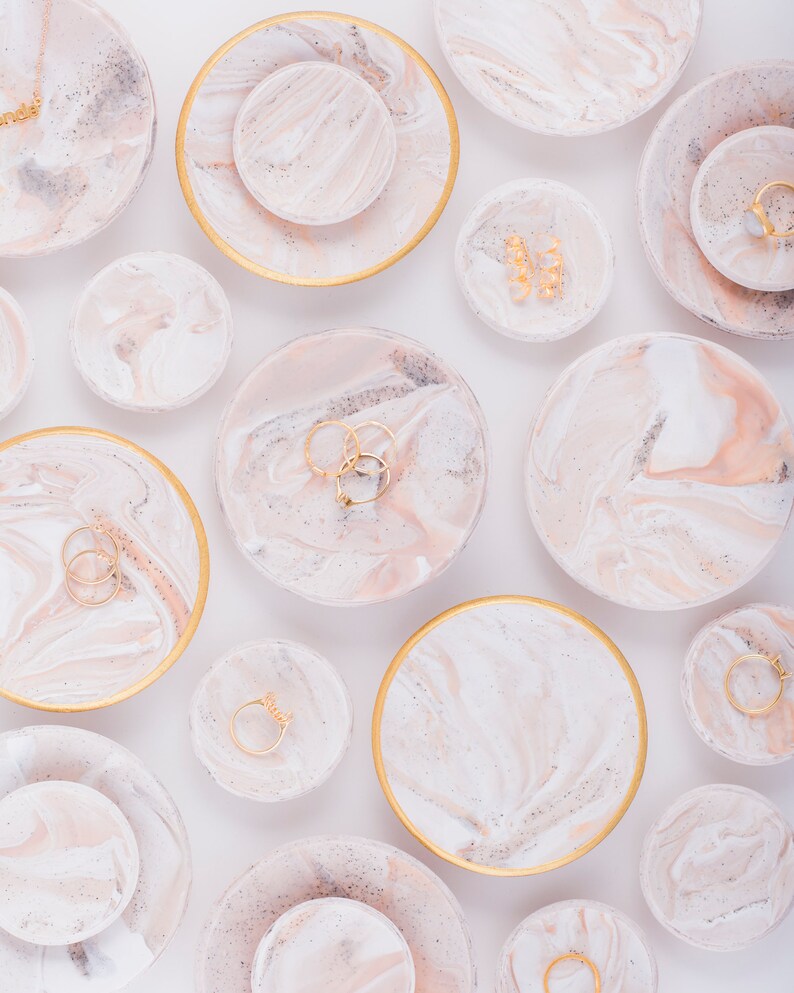 Marbled Ring Dish Trinket Dish Styling Prop Wedding Etsy