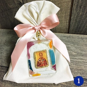 Religious handmade fusion glass Icons