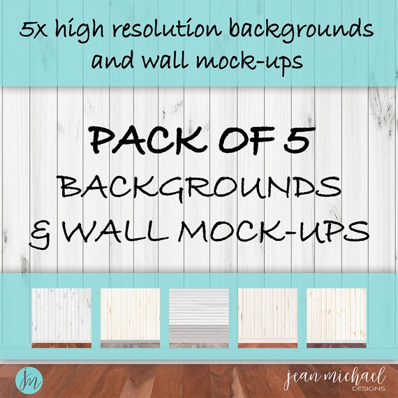 5 Pack Scrapbook Wall Mockups Pack 1 Five At