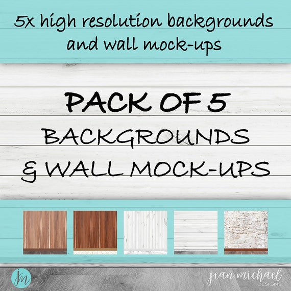 5 Pack Scrapbook Wall Mockups Pack 2 Five At
